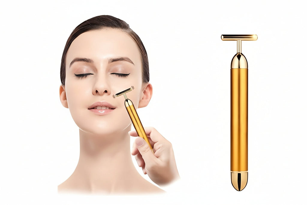24K Gold T-Bar Facial Massager