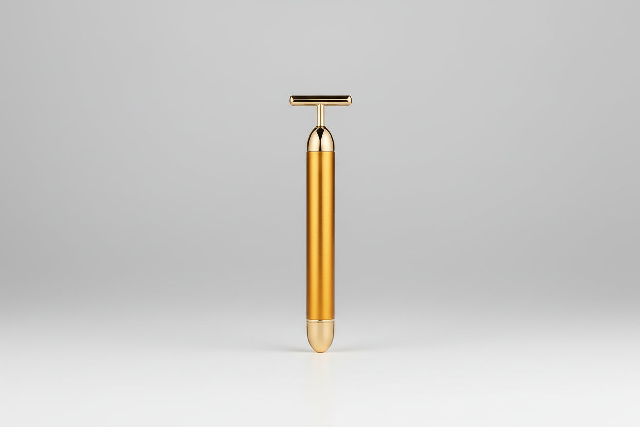 24K Gold T-Bar Facial Massager