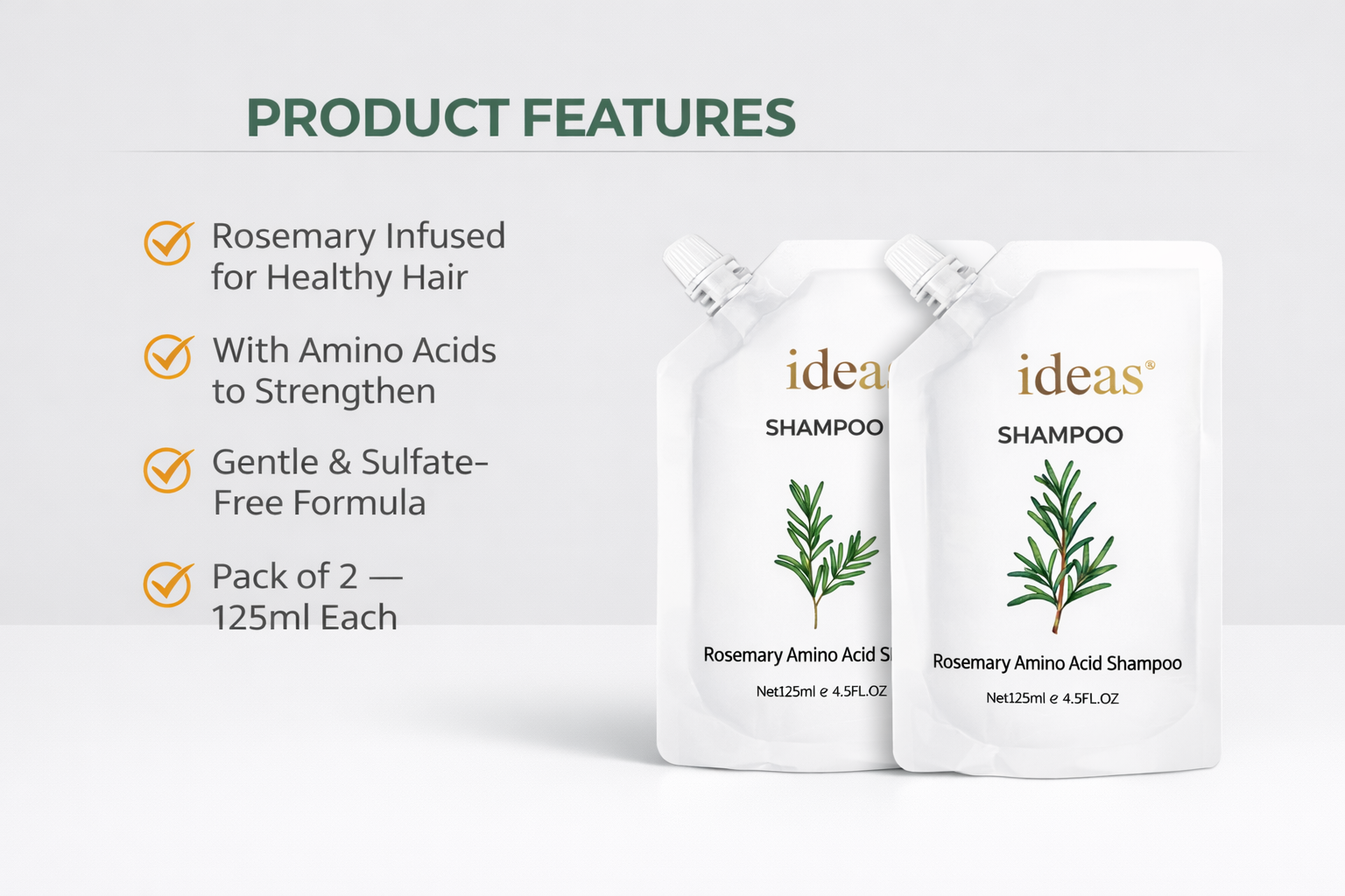 Rosemary Amino Acid Shampoo 100ml (Pack of 2)